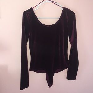 Velvet body suit